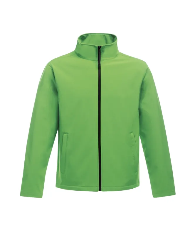 Kelly Green Water-Resistant SoftShell Windbreaker Jacket front view