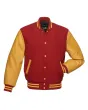 Red and Gold Varsity Jacket - Front View