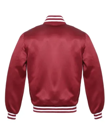 Cardinal Striped Satin Bomber Jacket