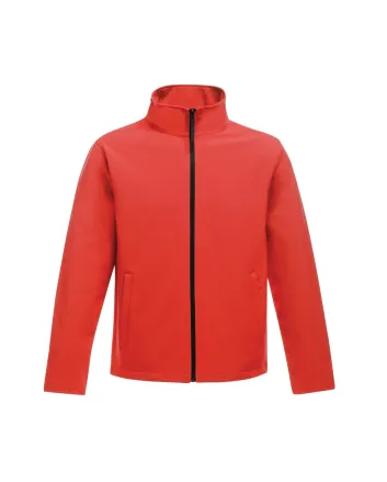 Classic Red Water-Resistant SoftShell Jacket front view