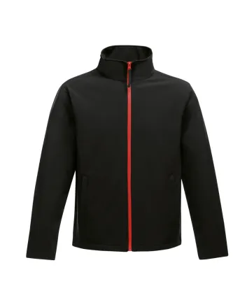 Jet Black Water-Resistant SoftShell Windbreaker Jacket