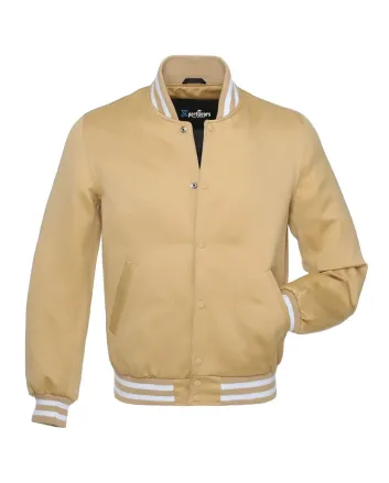 Vegas Gold Striped Satin Bomber Jacket