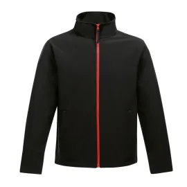 Jet Black Water-Resistant SoftShell Windbreaker Jacket