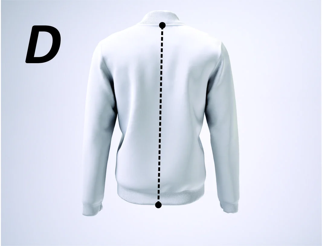 Back length measurement illustration