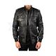 Black Sheep Leather Bomber Jacket Front View