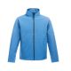 French Blue Water-Resistant Soft Shell Windbreaker Jacket front view