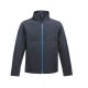 French Navy Water-Resistant Soft Shell Windbreaker Jacket front view